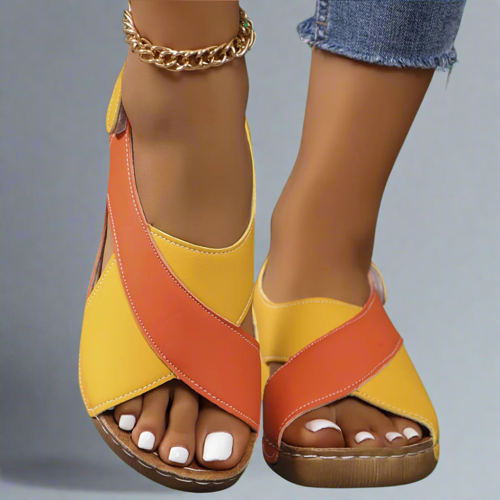 Kendra | Cross-Strap Orthopedic Sandals