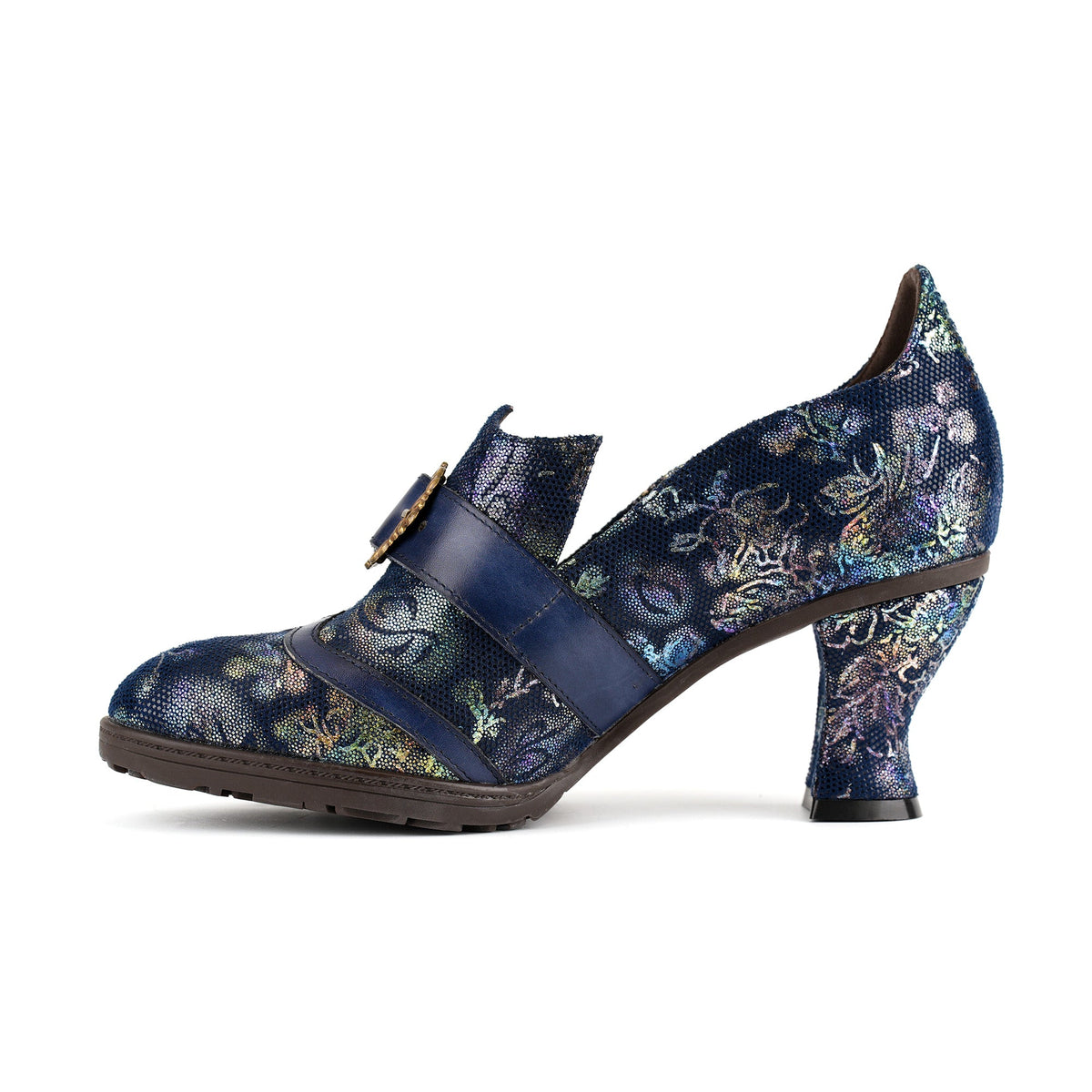 Iridescent Elegance Buckle Pumps