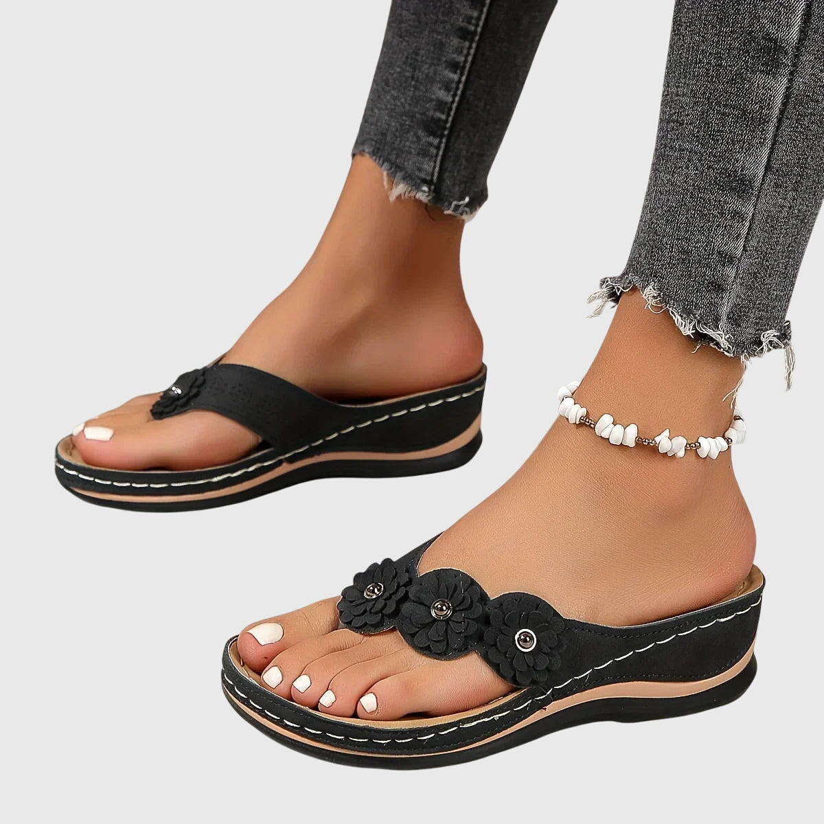Asha | Floral Orthopedic Sandals