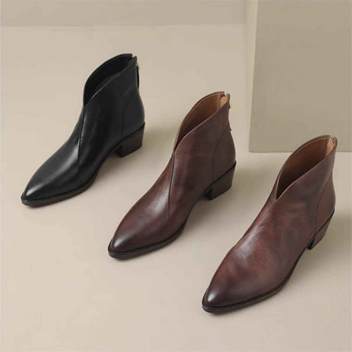 Lily | Luxury Ankle Boots with Low Heel