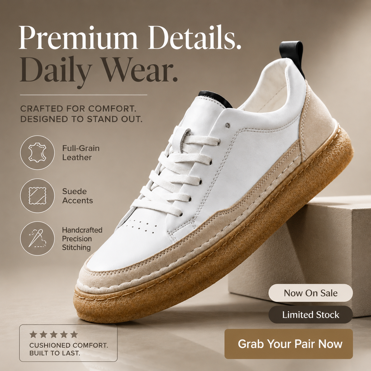 Carlo Cruz Leather Sneakers