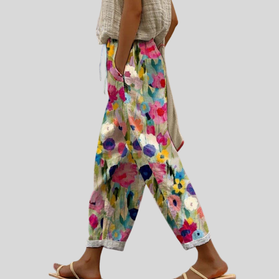 Amélie | Artistic Floral Pants
