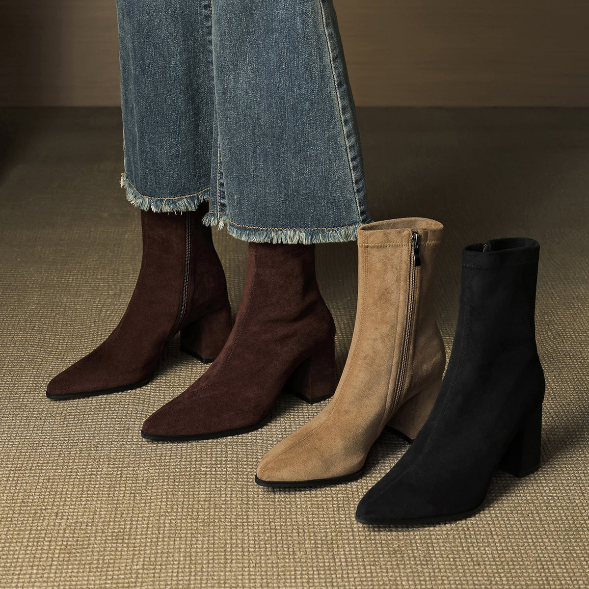 Alora Genuine Suede Boots
