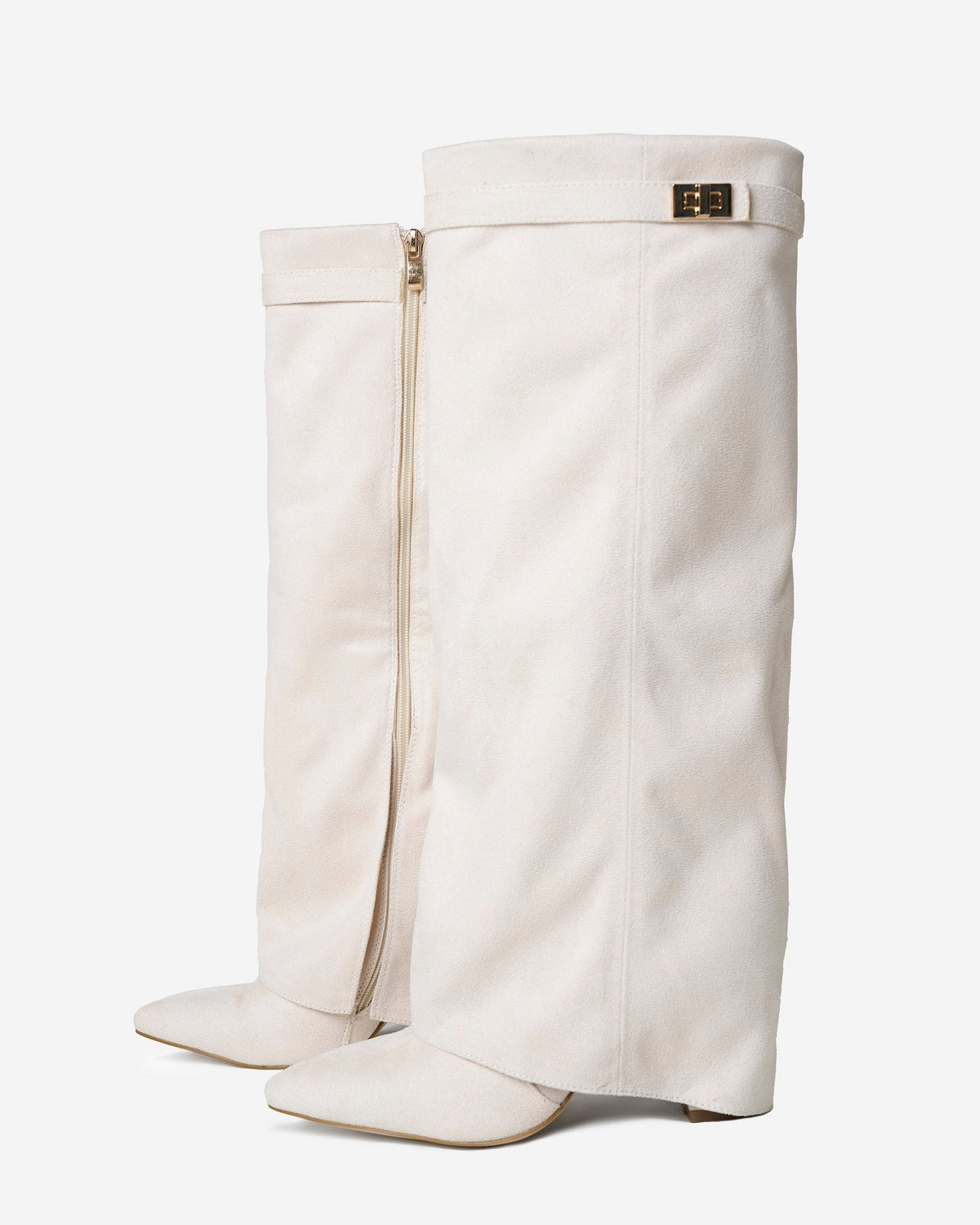 Lavista Suede knee high boots - Creamy