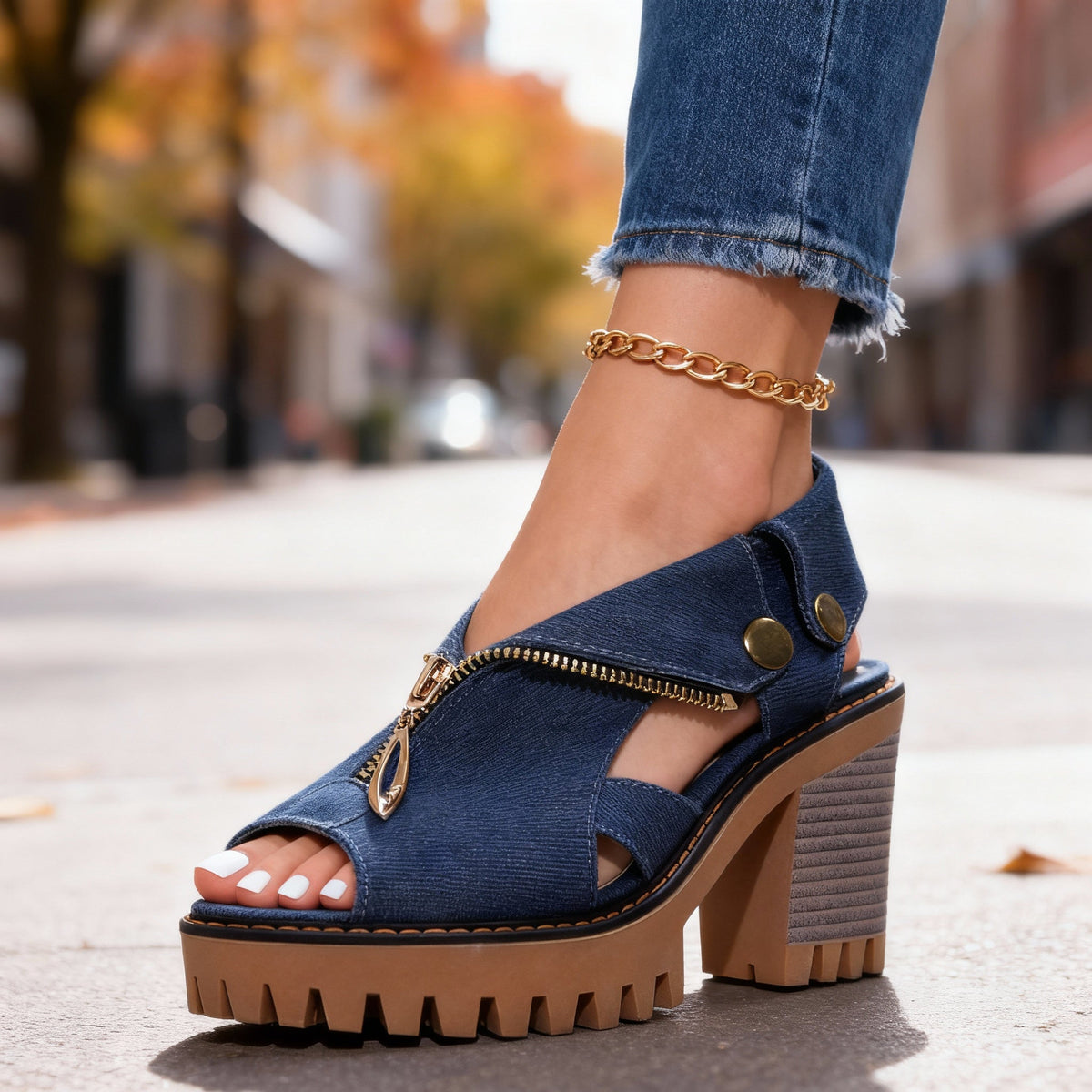 Roxanne | Women's Denim Heels