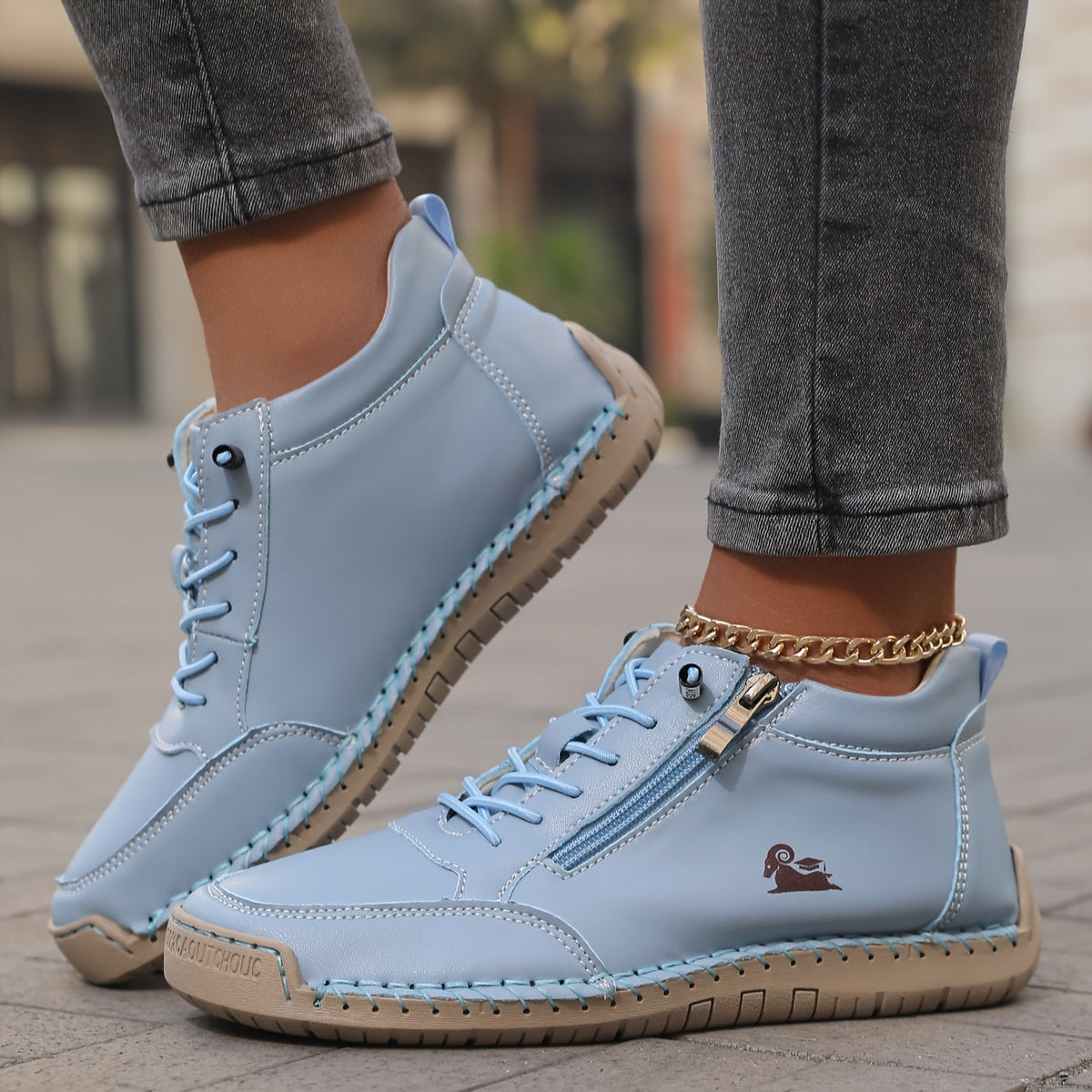 Maura | Comfort Nature Zip Sneakers