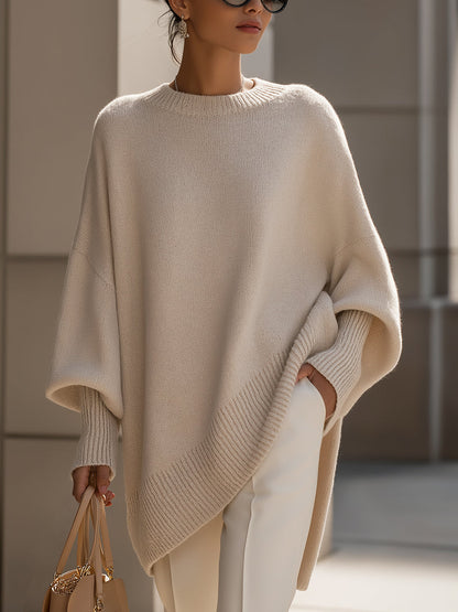 Ximena - Oversized Draped Wide-Neck Sweater