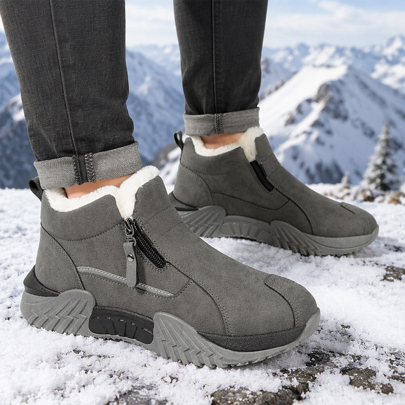 Leif men's fleece-lined leather winter boots - view 10