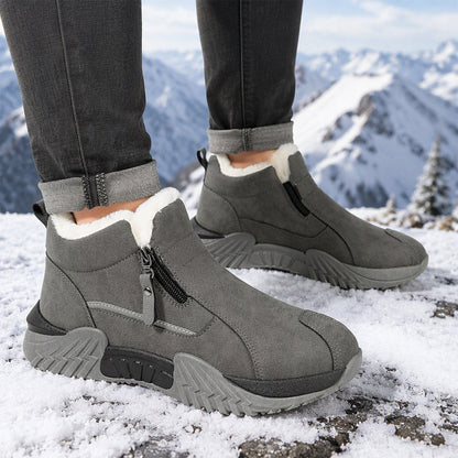 Leif men's fleece-lined leather winter boots - view 10