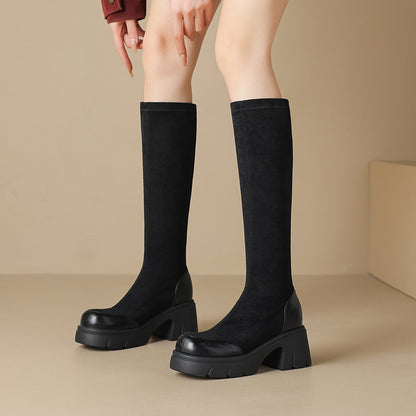 Della Knee High Suede Boots