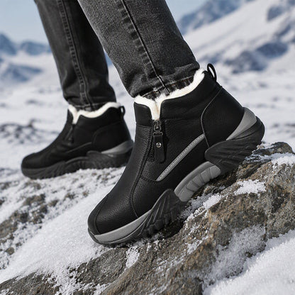 Leif men's fleece-lined leather winter boots - view 9