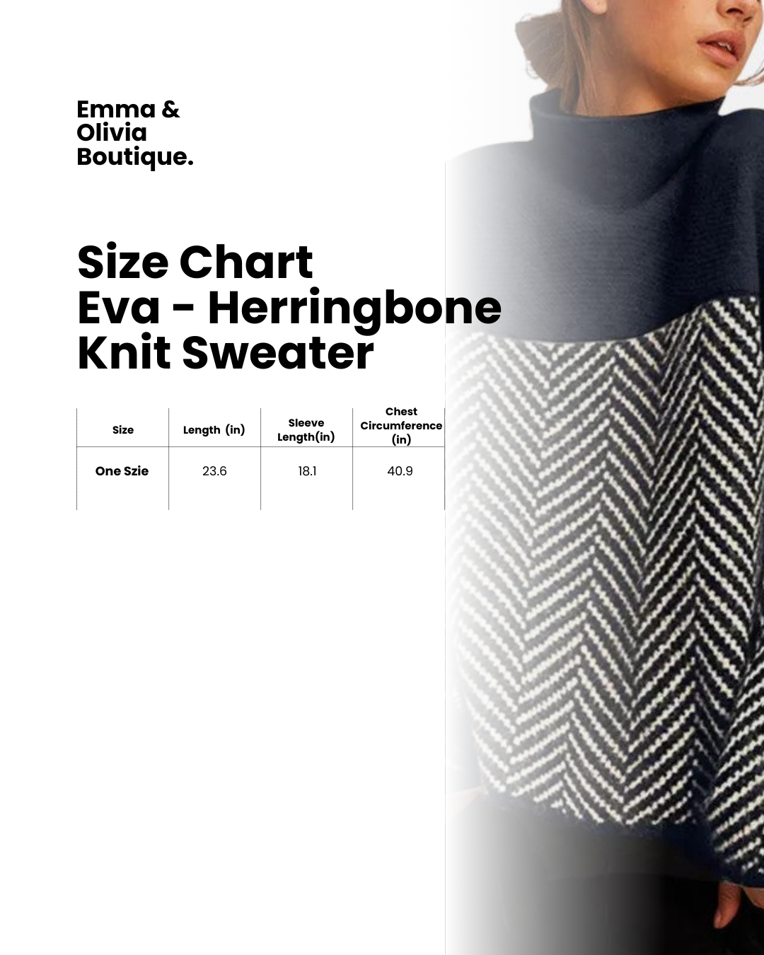 Eva | Herringbone Knit Sweater