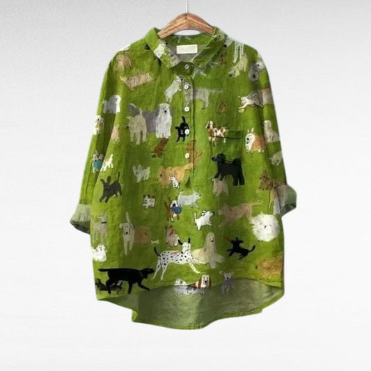 Cécile | Playful Animal Blouse