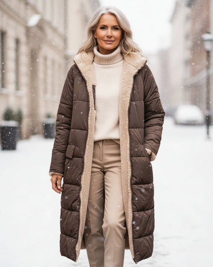 Women's warm elegant sherpa jacket
