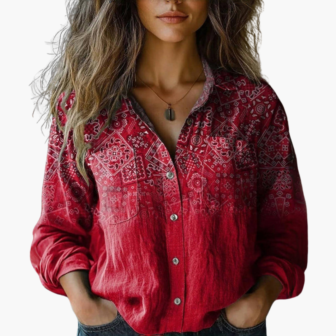 Bella | Vintage Printed Blouse
