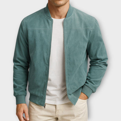 Elliot™ | Suede Leather Bomber Jacket