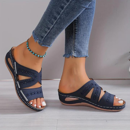 Amélie | Open-Toe Wedge Orthopedic Sandals