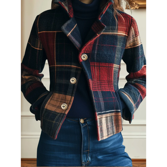 Kim | Classic Plaid Wool Jacket