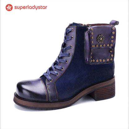 Midnight Charm Lace-Up Ankle Boots