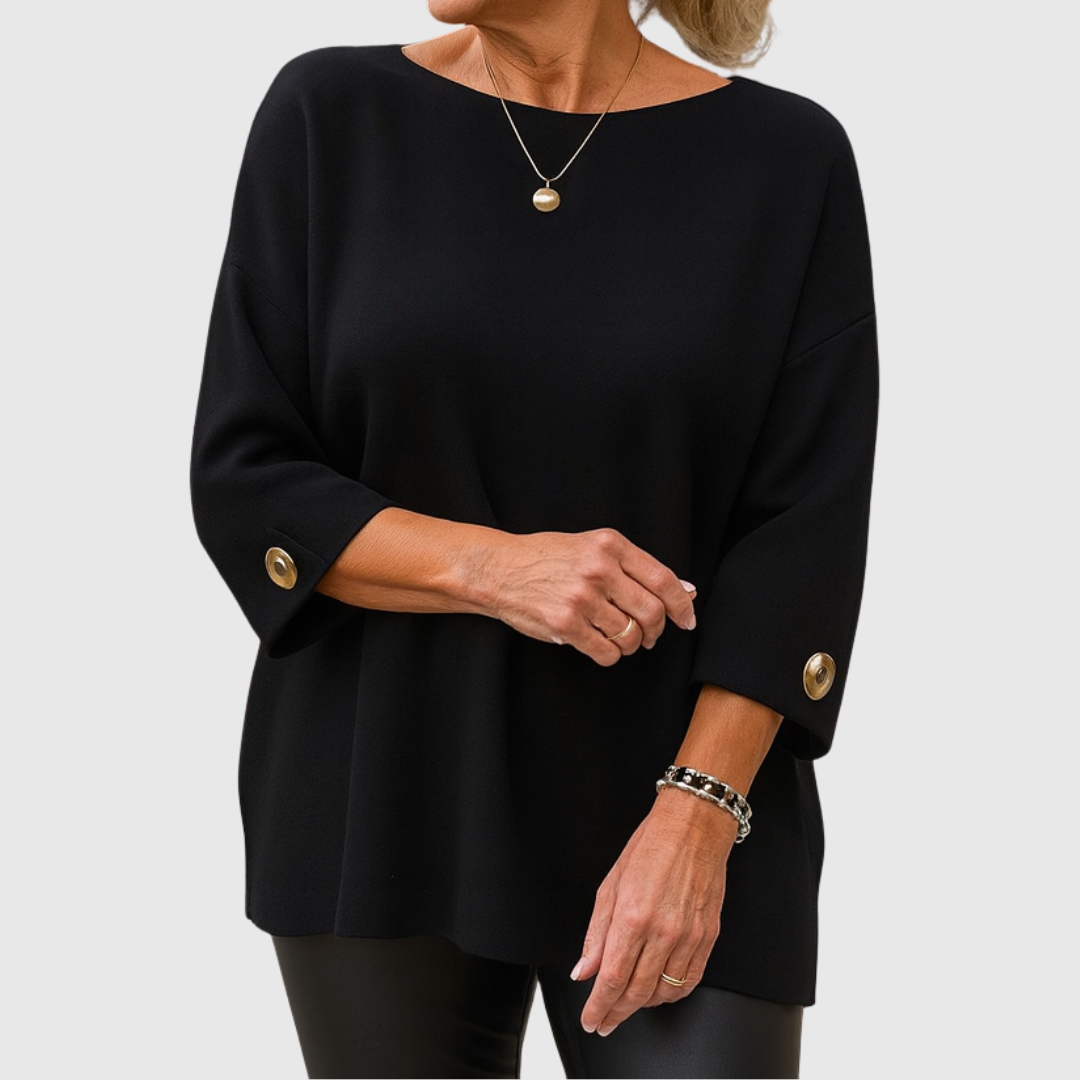 Geneviève | Elegant Sweater with Button Detail
