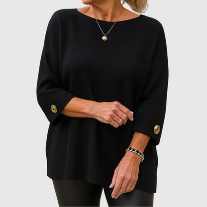 Geneviève | Elegant Sweater with Button Detail