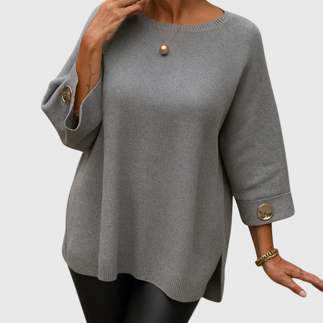 Geneviève | Elegant Sweater with Button Detail