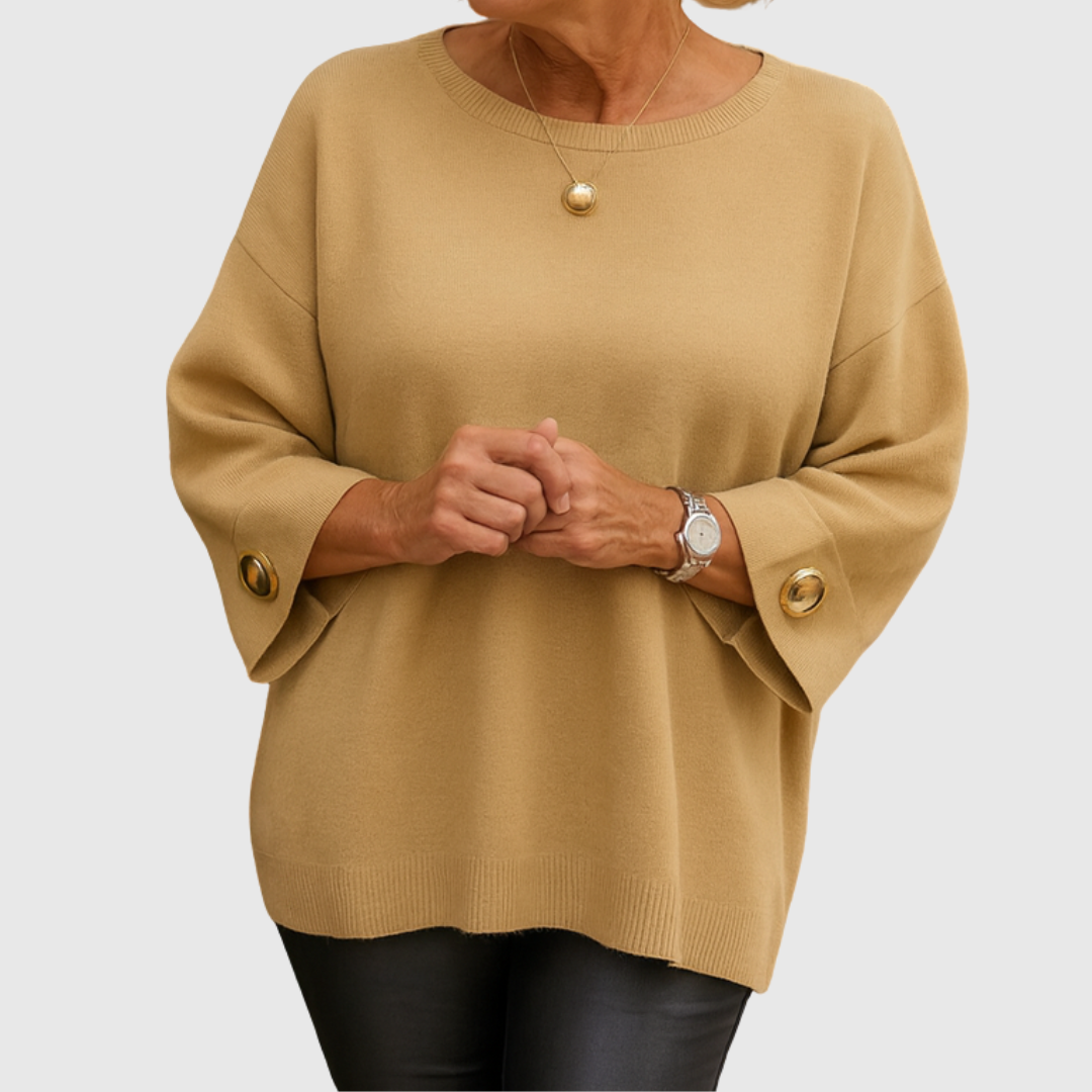 Geneviève | Elegant Sweater with Button Detail