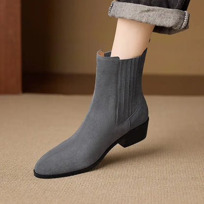 Elle Genuine Suede Boots