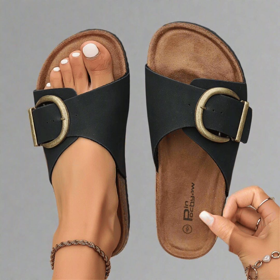 Freya | Orthopedic Mules with Buckle