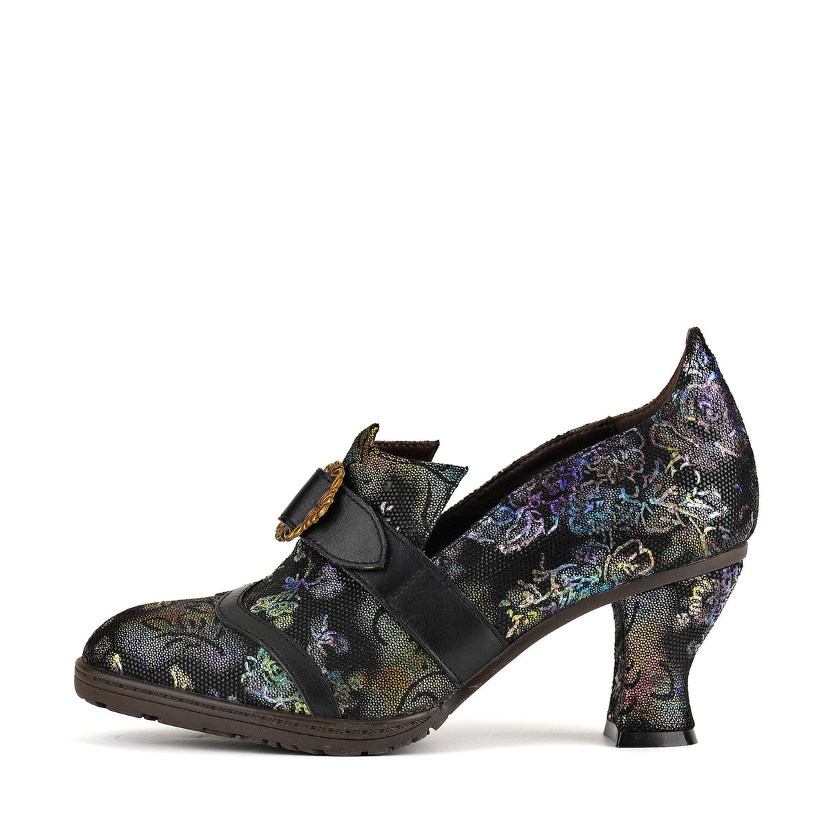 Iridescent Elegance Buckle Pumps