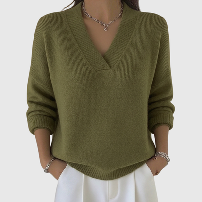 Laurence | Elegant V-Neck Sweater