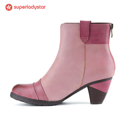 Grace Blossom Pink Ankle Boots
