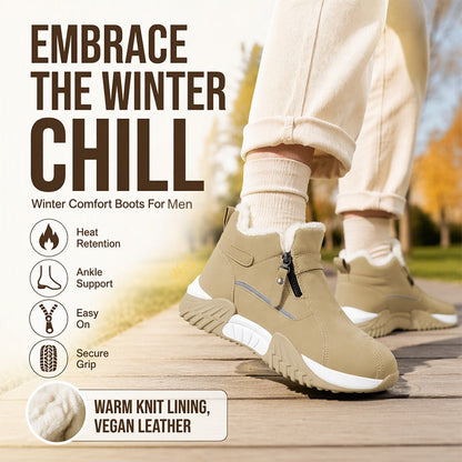 Leif men's fleece-lined leather winter boots - view 1