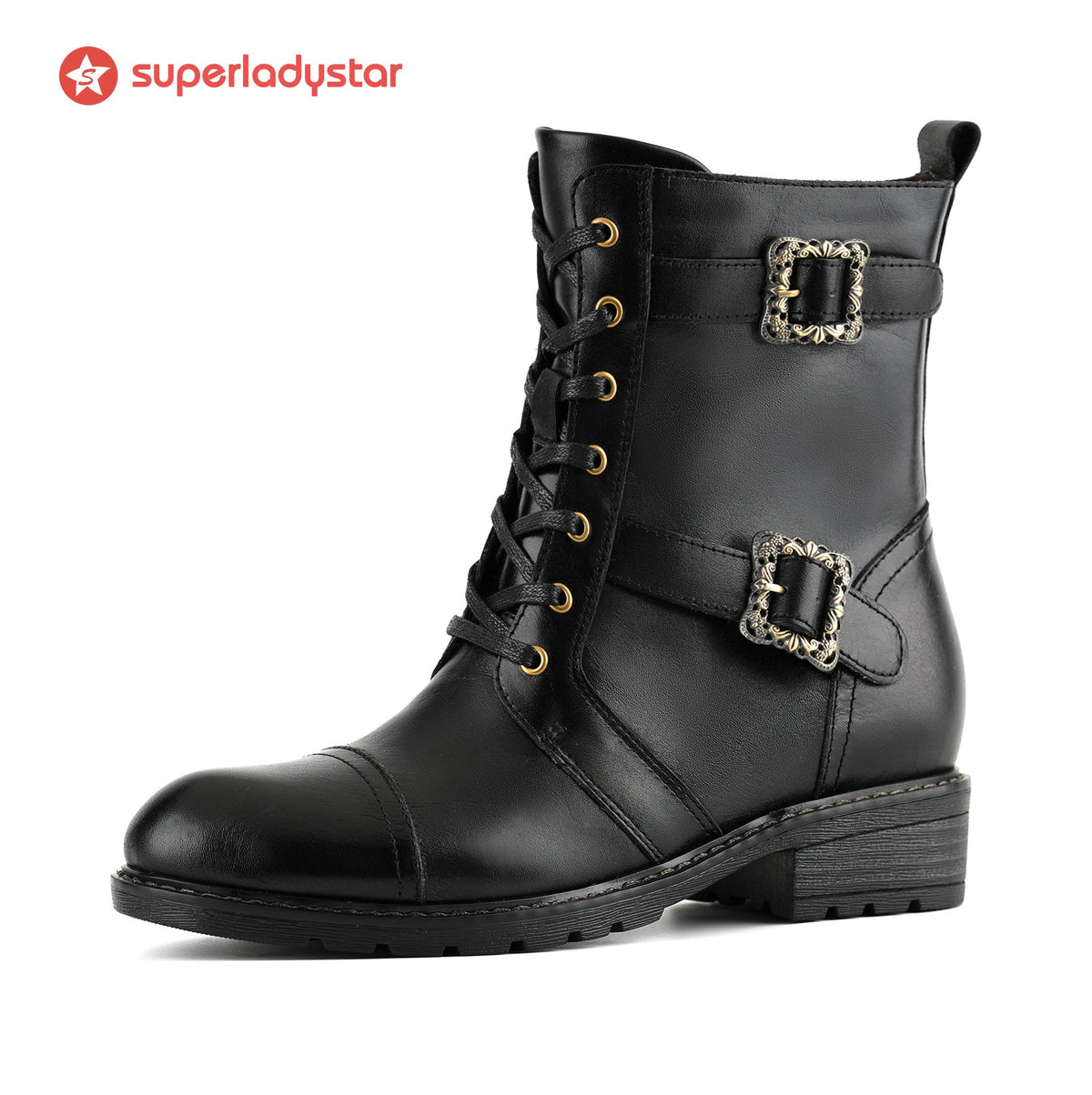 Timeless Grace Floral Lace-Up Flat Ankle Boots
