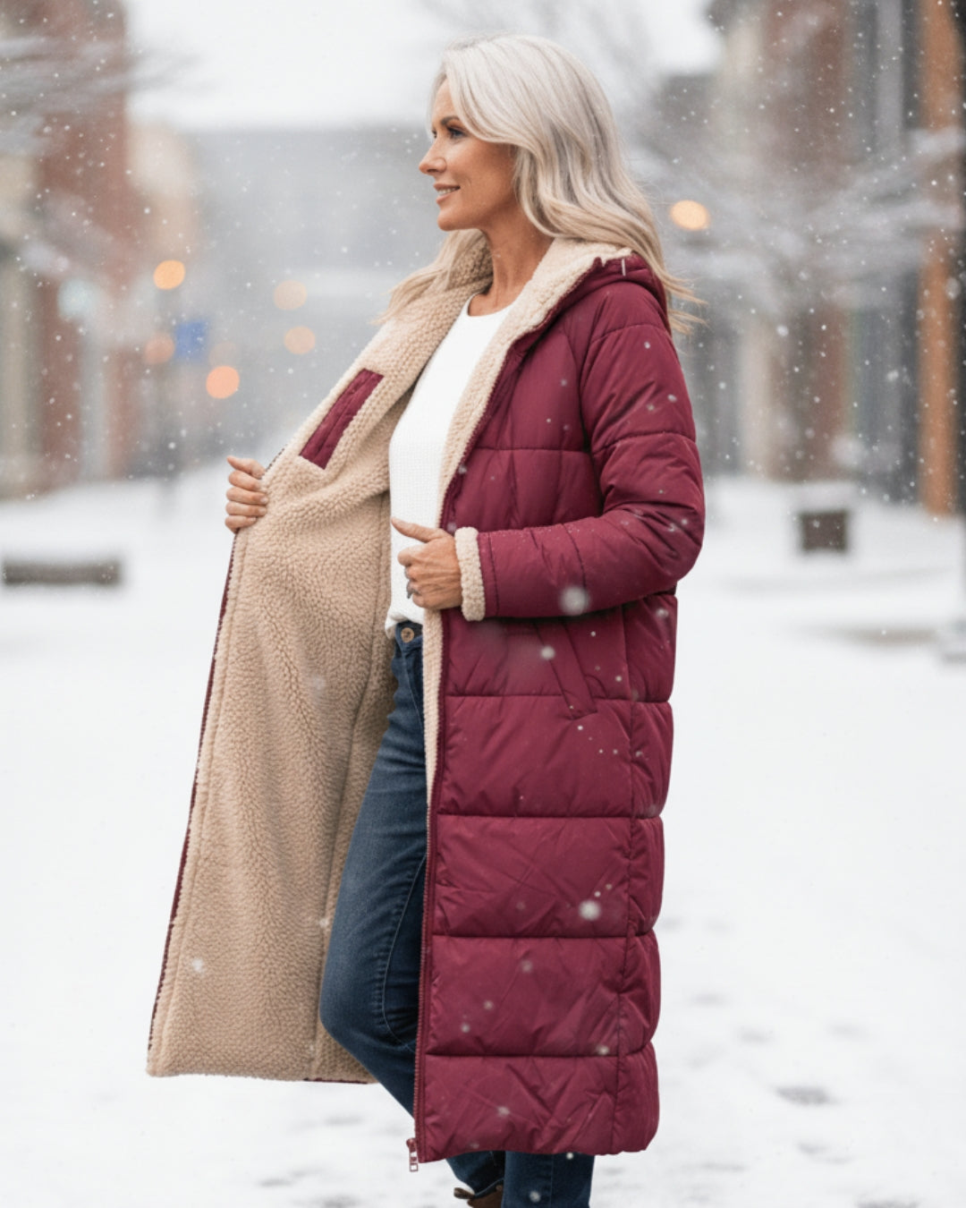 Svea women's cozy sherpa coat