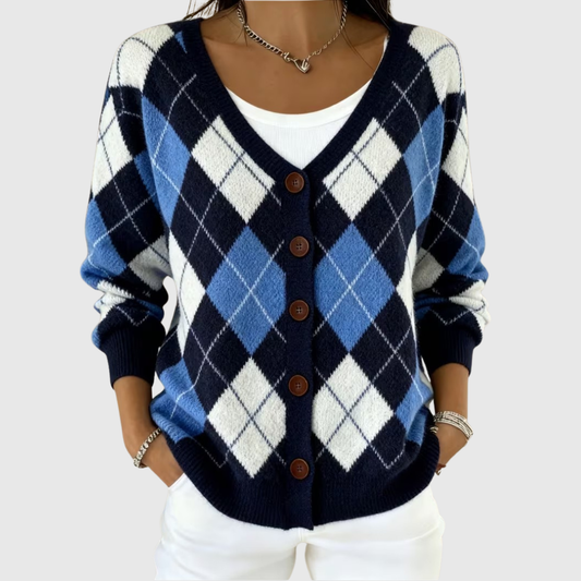 Azélie | Diamond Pattern Cardigan