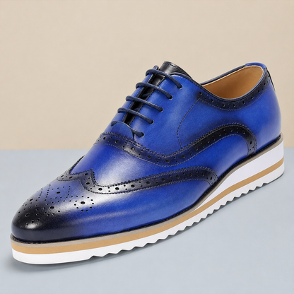 Hudson Genuine Leather Wingtip Oxford Shoes
