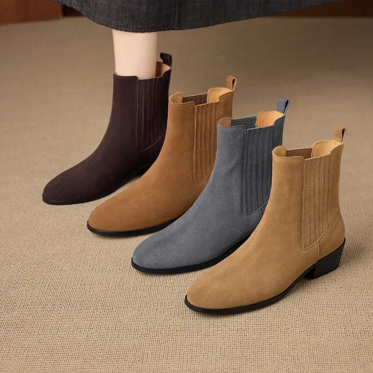 Elle Genuine Suede Boots