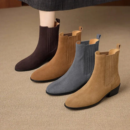 Elle Genuine Suede Boots