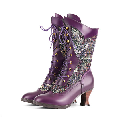 Victorian Elegance Mid-Calf Boots