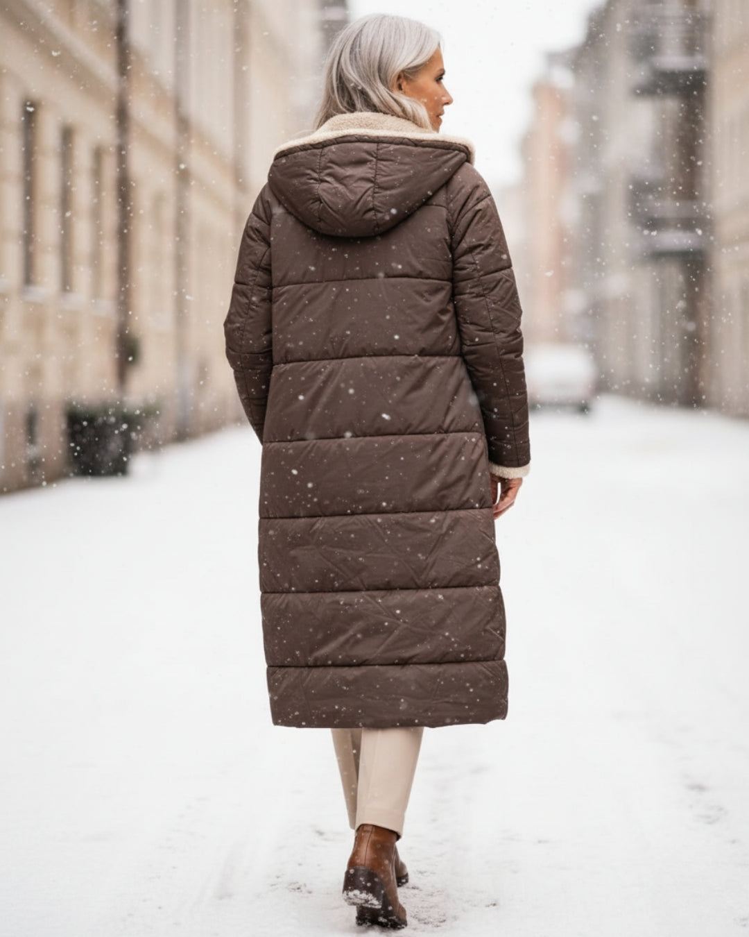 Women's warm elegant sherpa jacket
