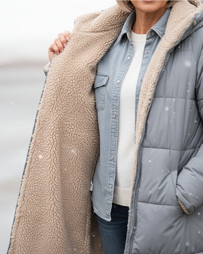 Svea women's cozy sherpa coat