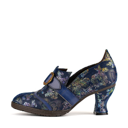 Iridescent Elegance Buckle Pumps