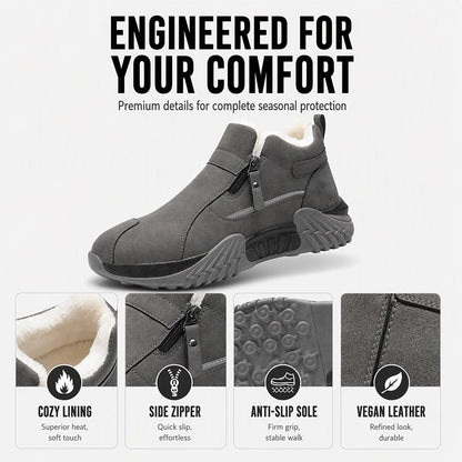 Leif men's fleece-lined leather winter boots - view 2