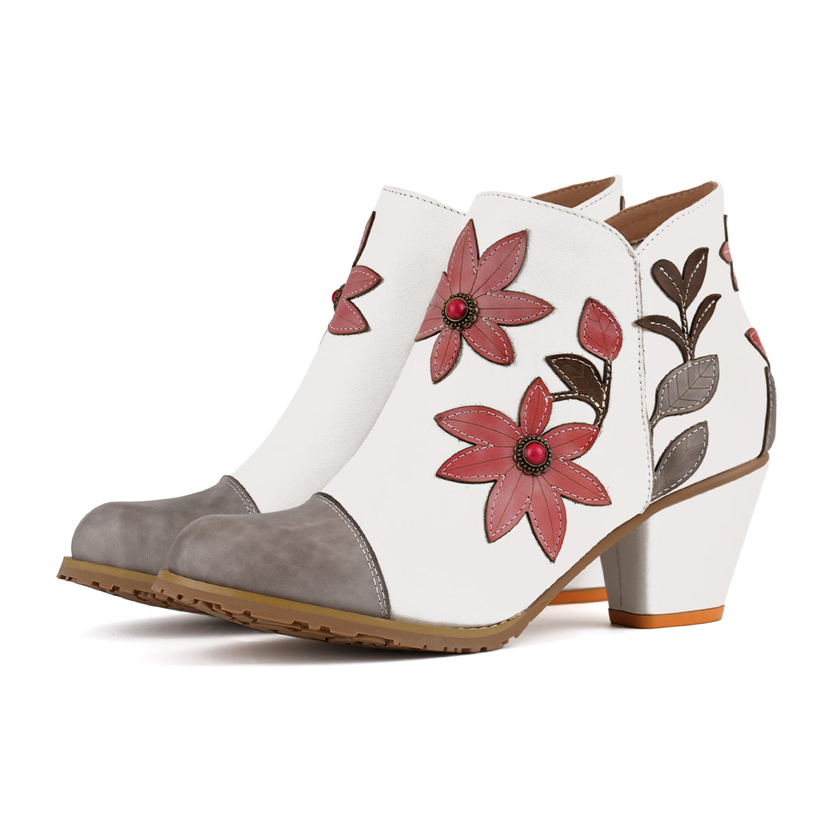 Floral Applique Wanderlust Ankle Boots