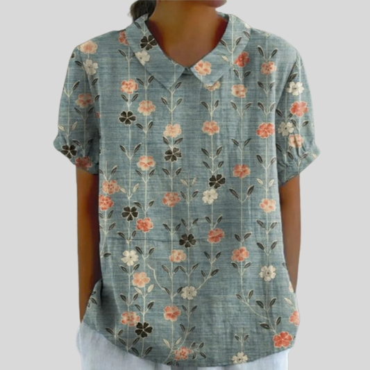 Élora | Lined Flowers Blouse