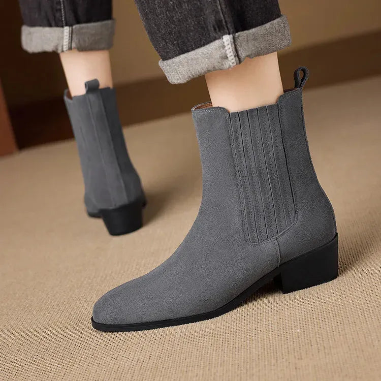 Elle Genuine Suede Boots