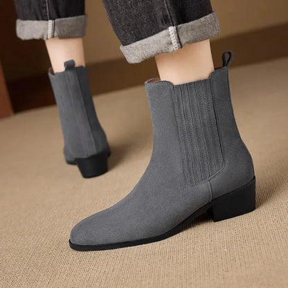 Elle Genuine Suede Boots