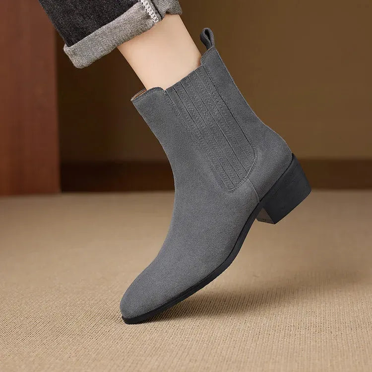 Elle Genuine Suede Boots