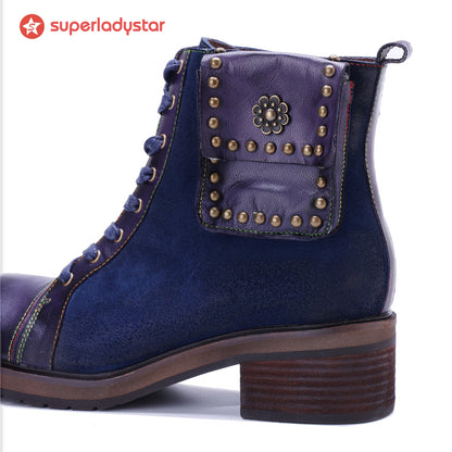 Midnight Charm Lace-Up Ankle Boots